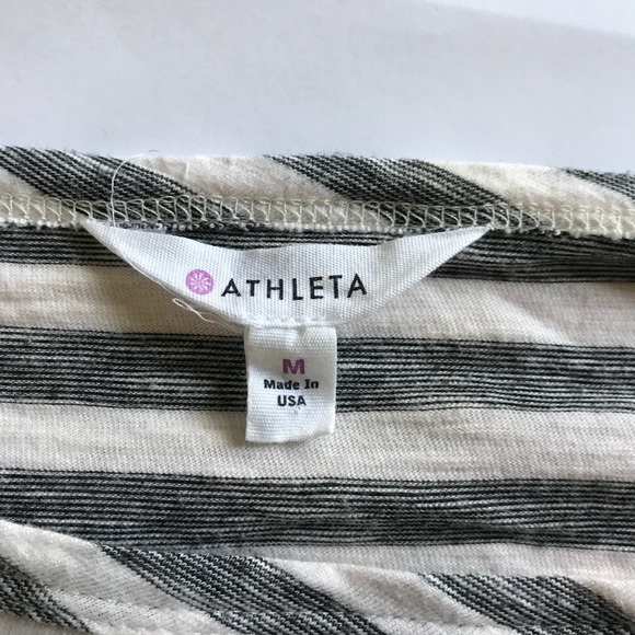 ATHLETA |  stripe boat neck oversized crop top, M - Picture 7 of 7
